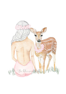Girl and Deer *more colour options
